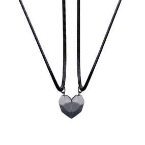 1 Pair Cartoon Cute Couples Men Women Paired Pendants Necklace Hip Hop Fashion Chain Girl Accessories Student Sisters Girlfriend
