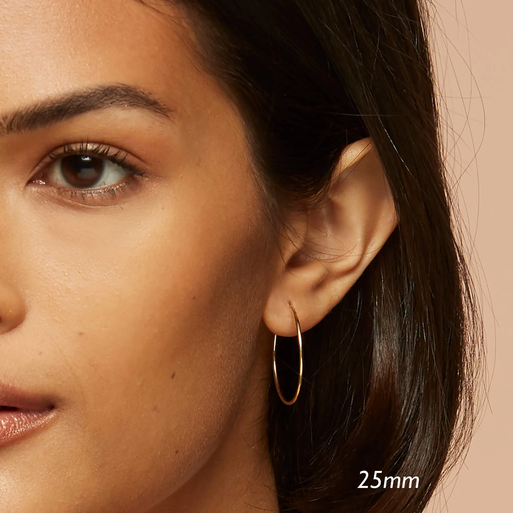 14k Gold Hoops 25mm - Sonia