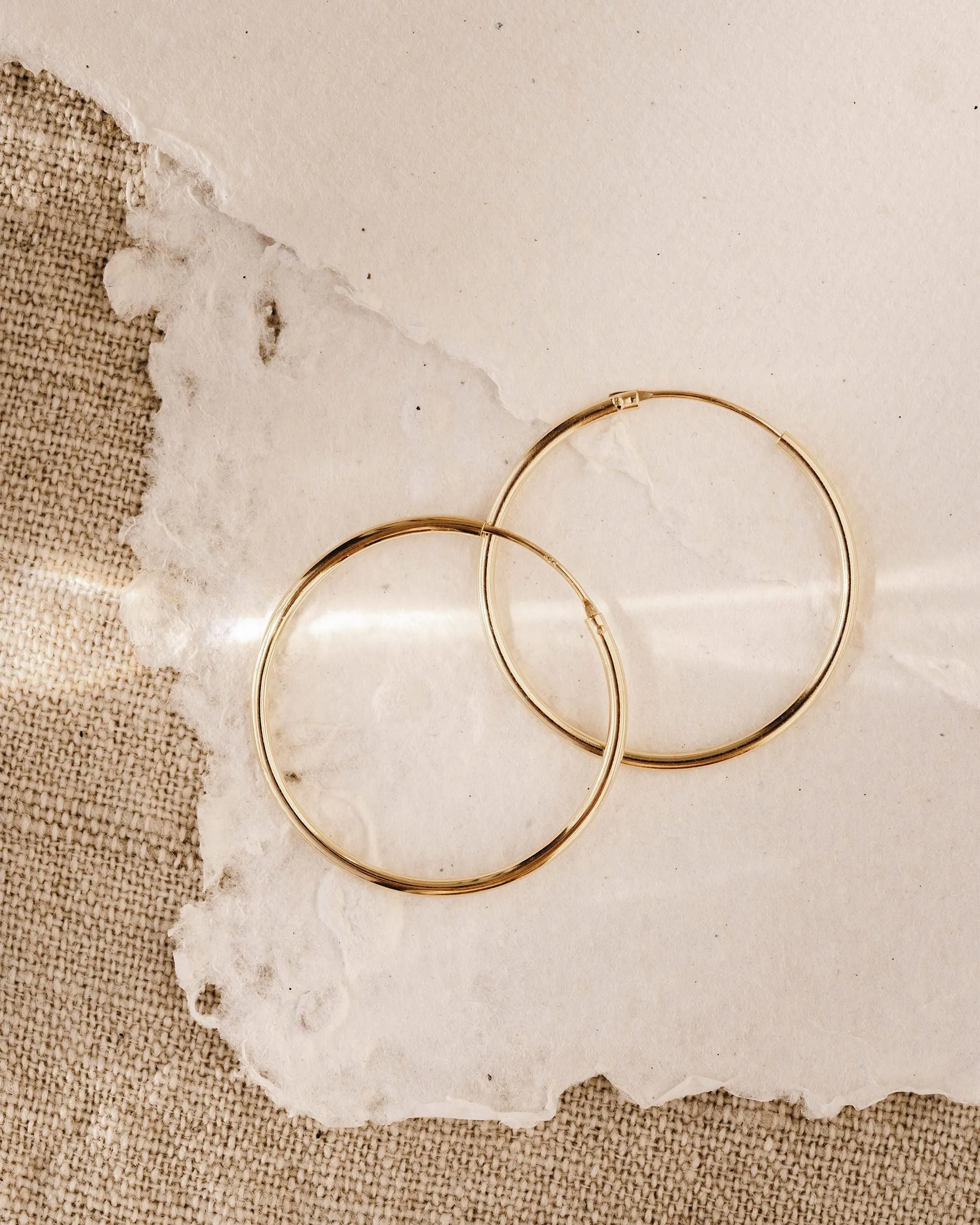 14k Gold Hoops 25mm - Sonia