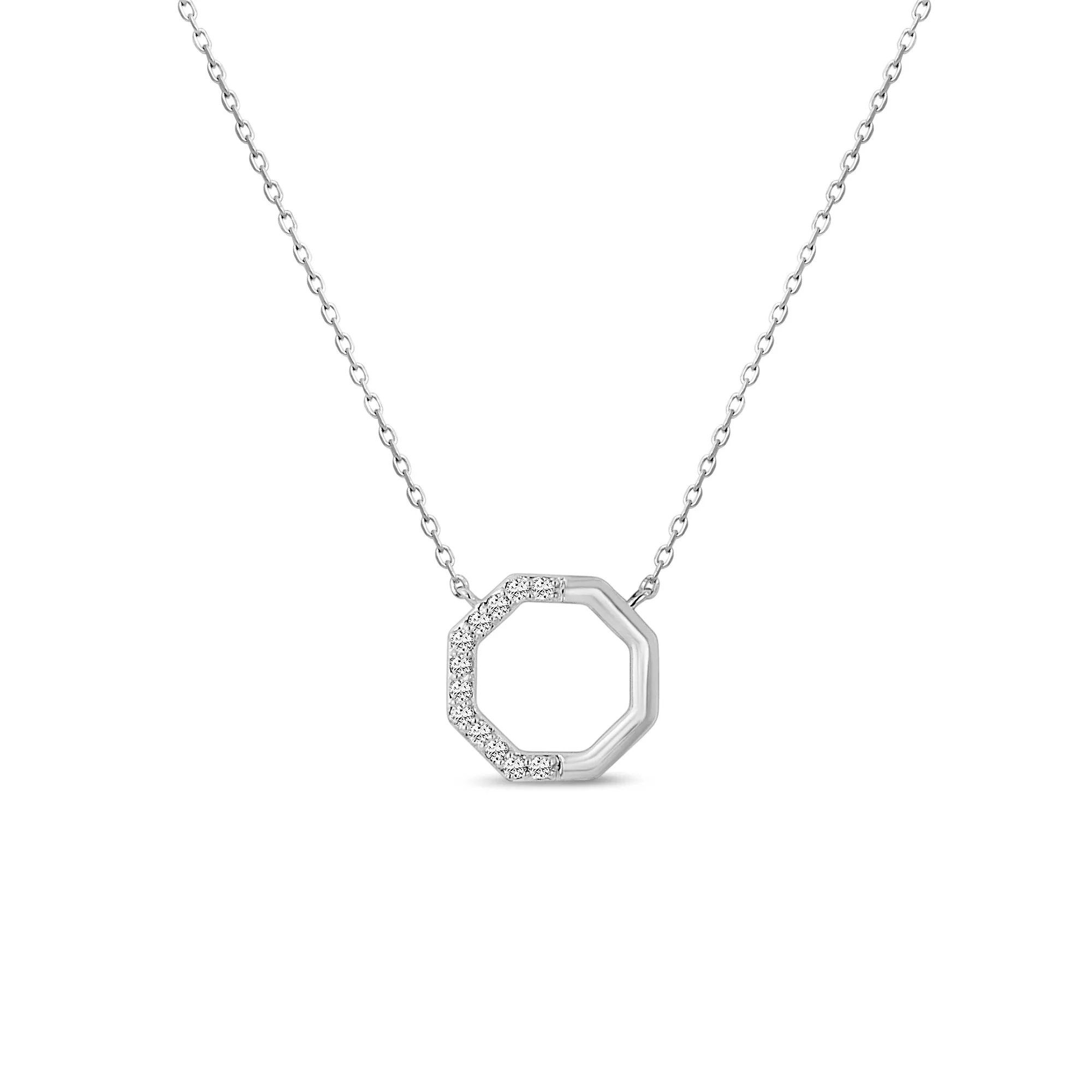 14KW 12D0.10CT OCTAGON WITH 1/2 WAY DIAMOND NK  (118N402397W14)