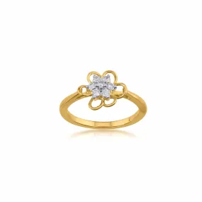 18K YG Star Diamond Ring-1pc
