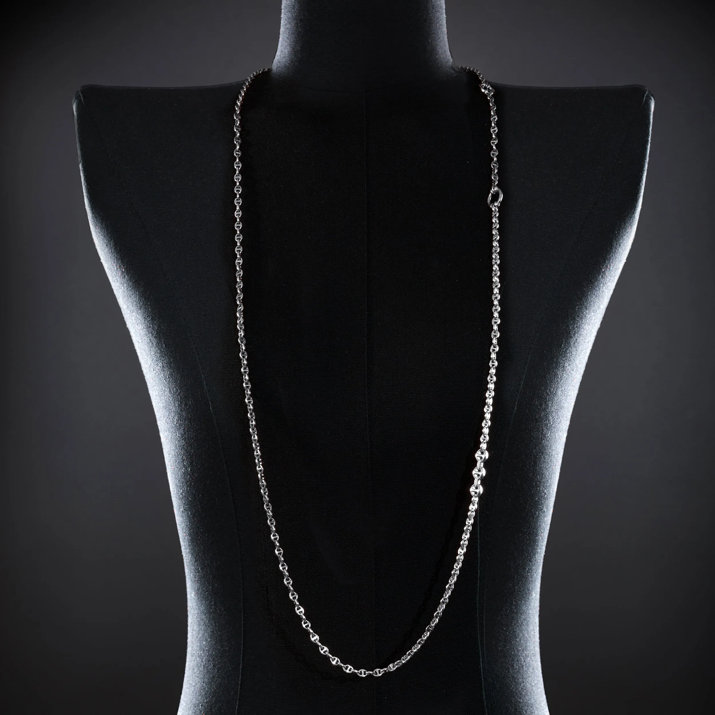 3MM OPEN-LINK™ NECKLACE WITH DIAMOND PENDANT - 42"