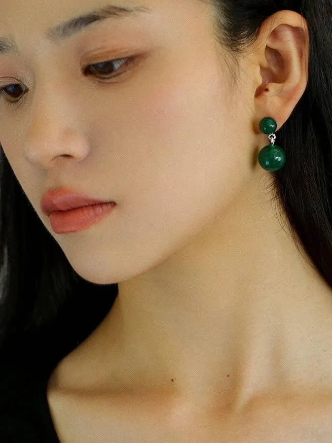 6 Captivating Colors Double Natural Stone Earrings