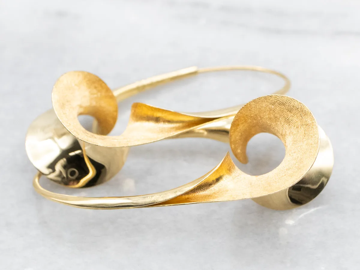 Abstract Hoop Earrings