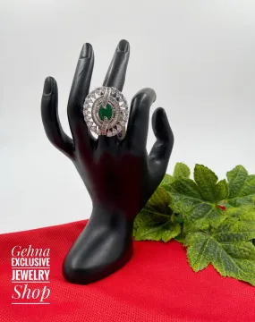 Adjustable CZ Finger Ring