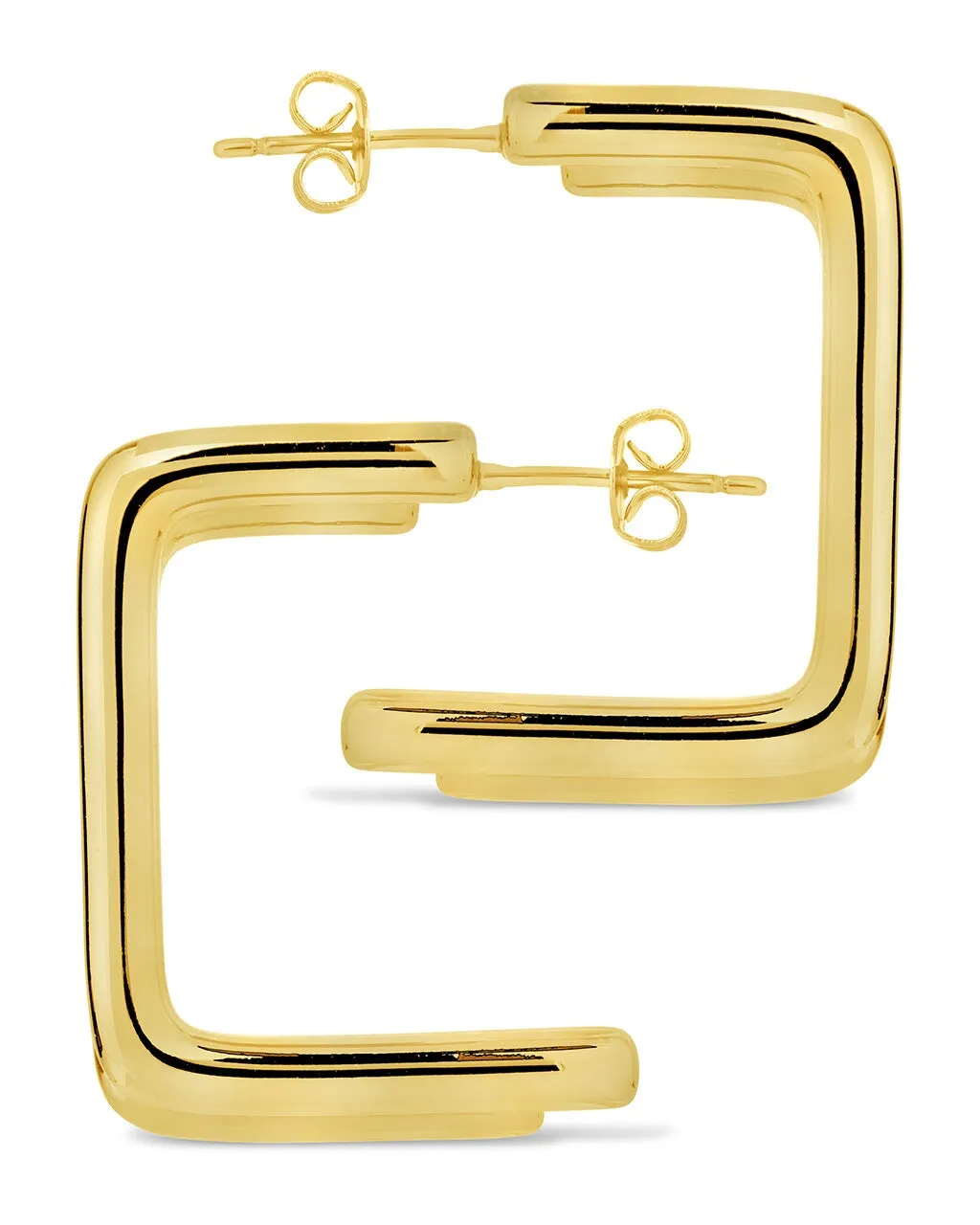 Baguette Hoop Earrings