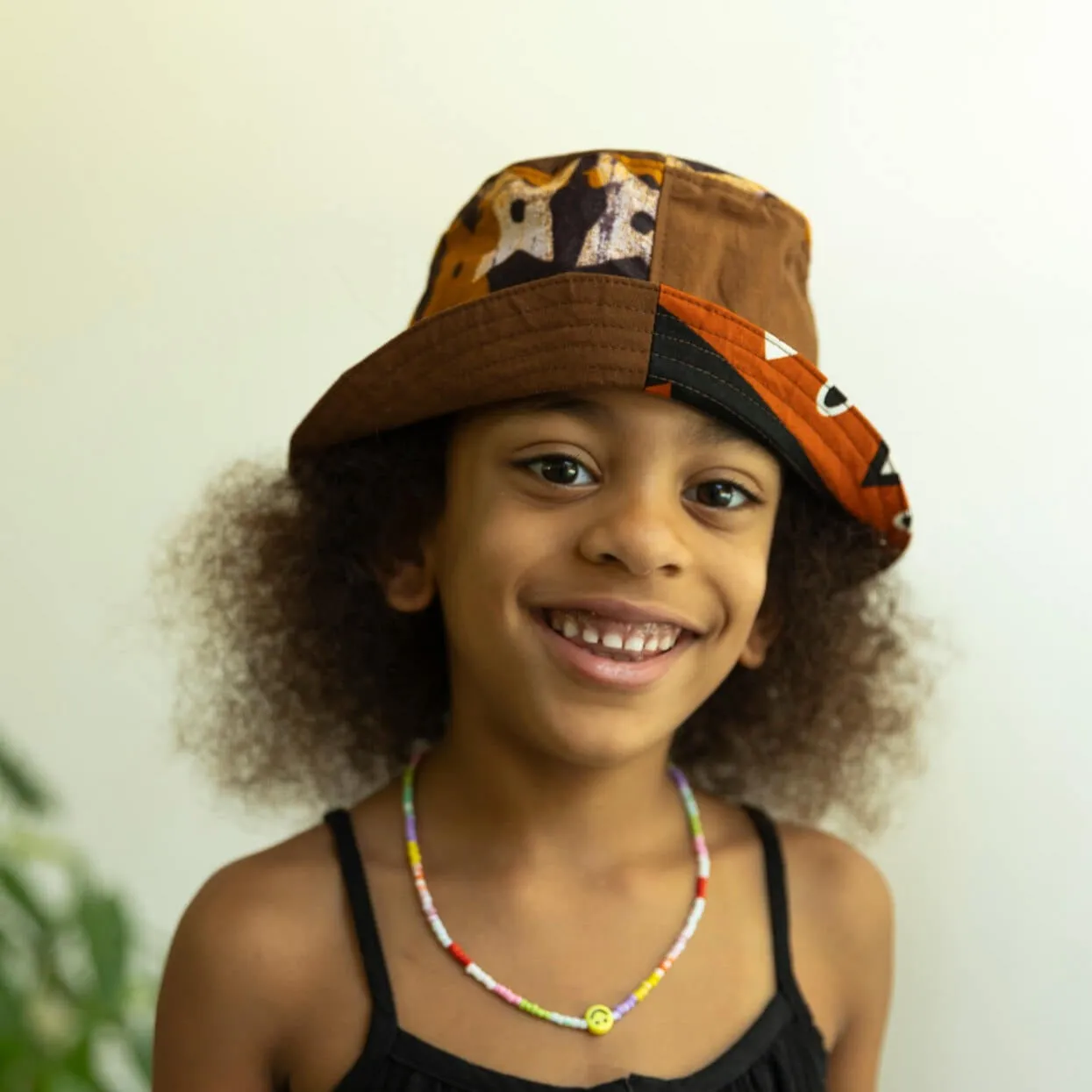 Choc Lit Satin-Lined Kids Bucket Hat
