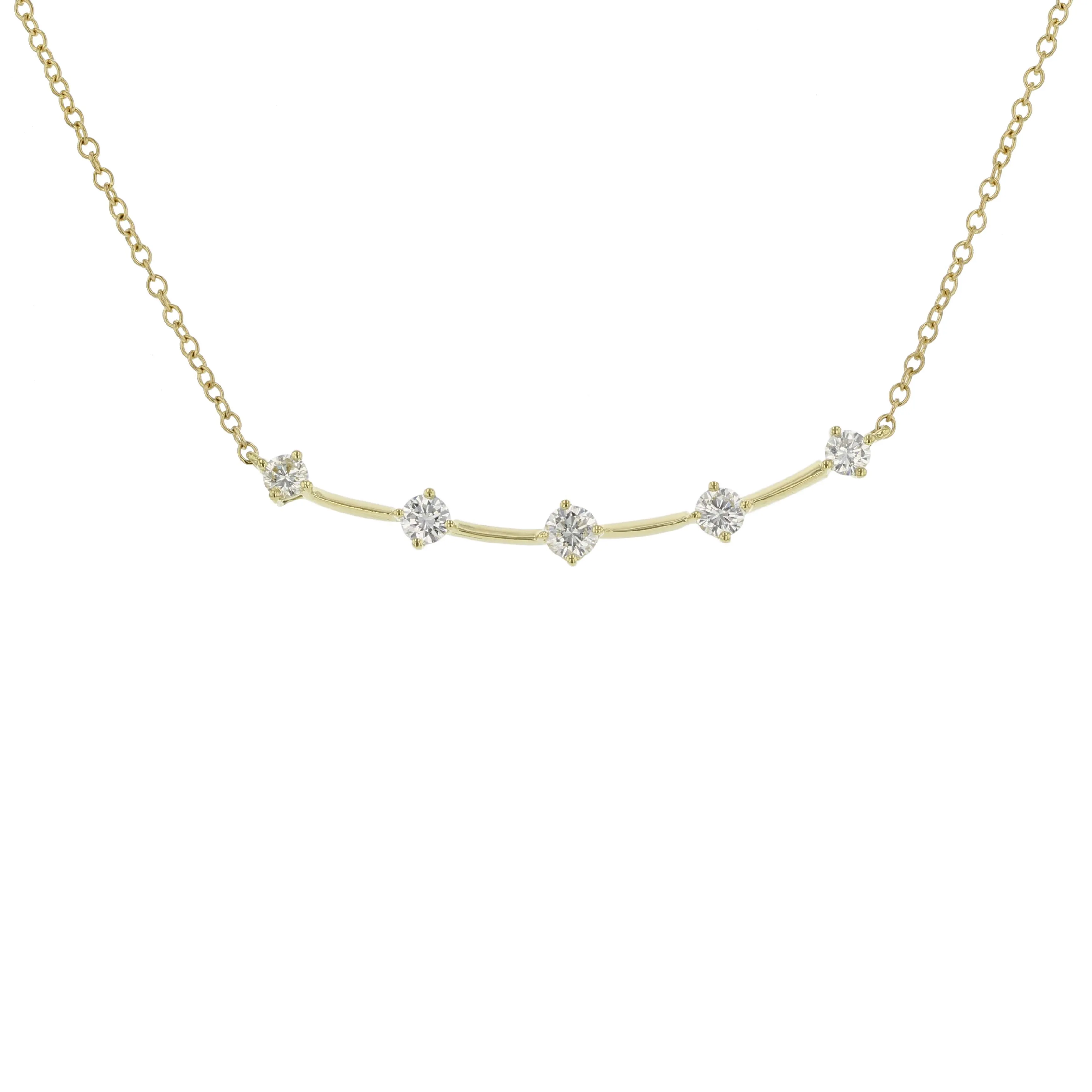 Constellation 0.44ct Diamond Wire Necklace in 18K Yellow Gold