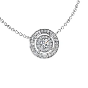 Diamond Double Halo Pendant