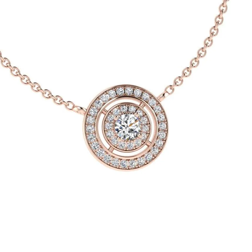 Diamond Double Halo Pendant