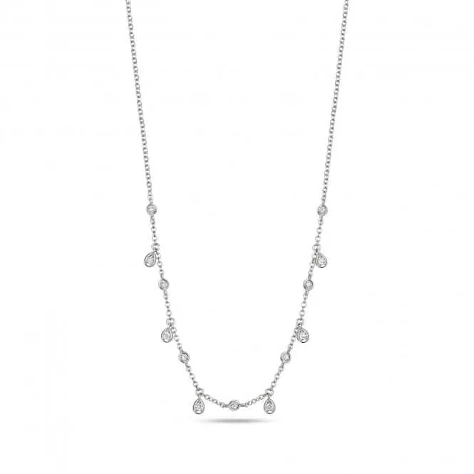 Diamond Jewellery 18CT White Gold Diamond Necklace NDQ136W