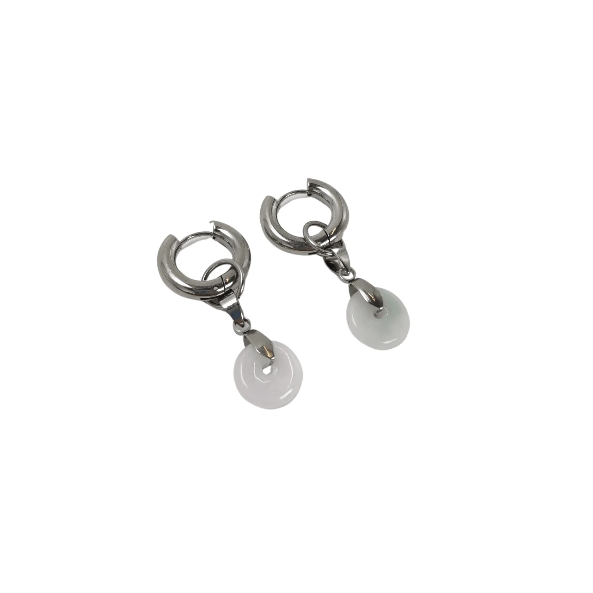 Fervooor Safety buckle jade earrings