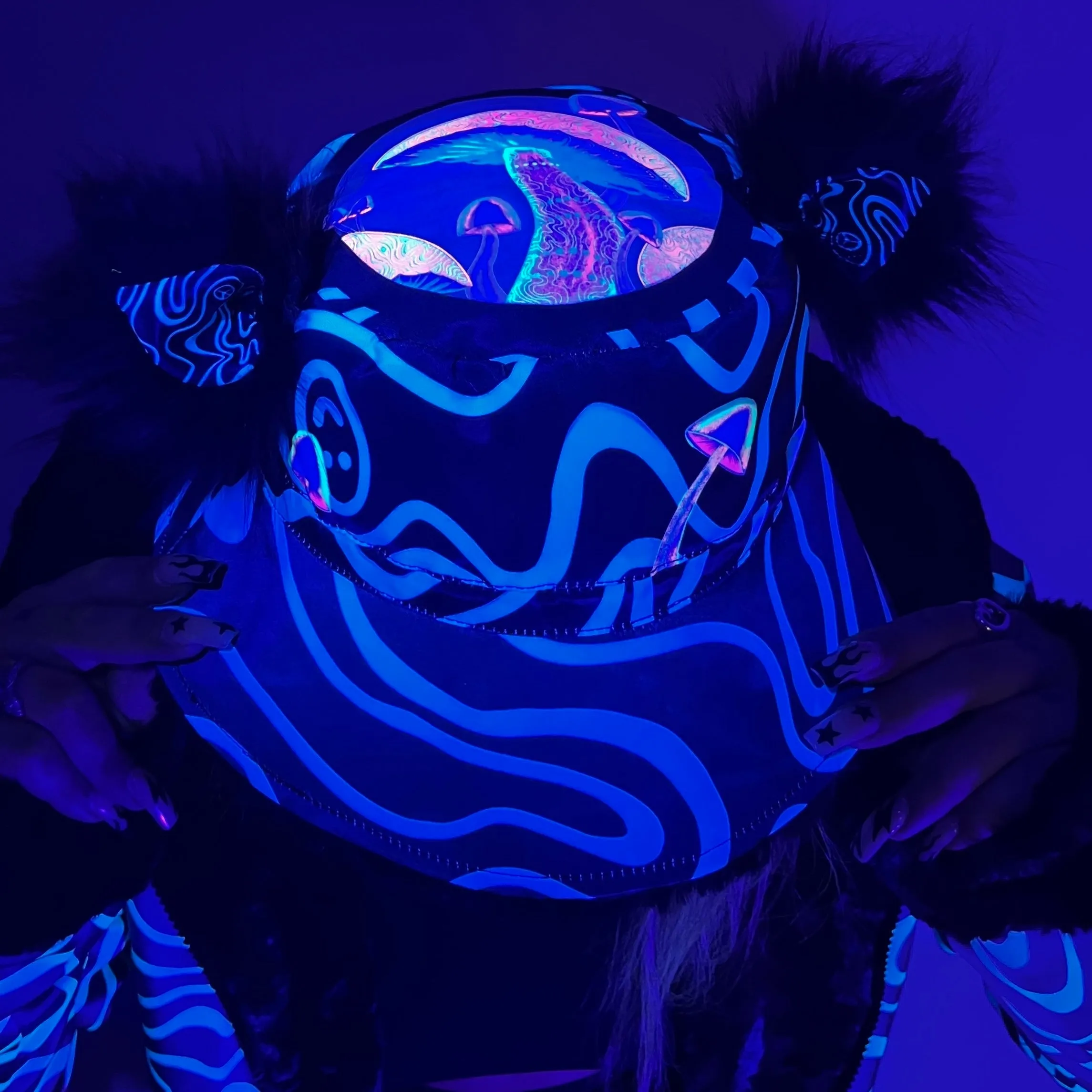 Glow Shroom Reversible Bucket Hat