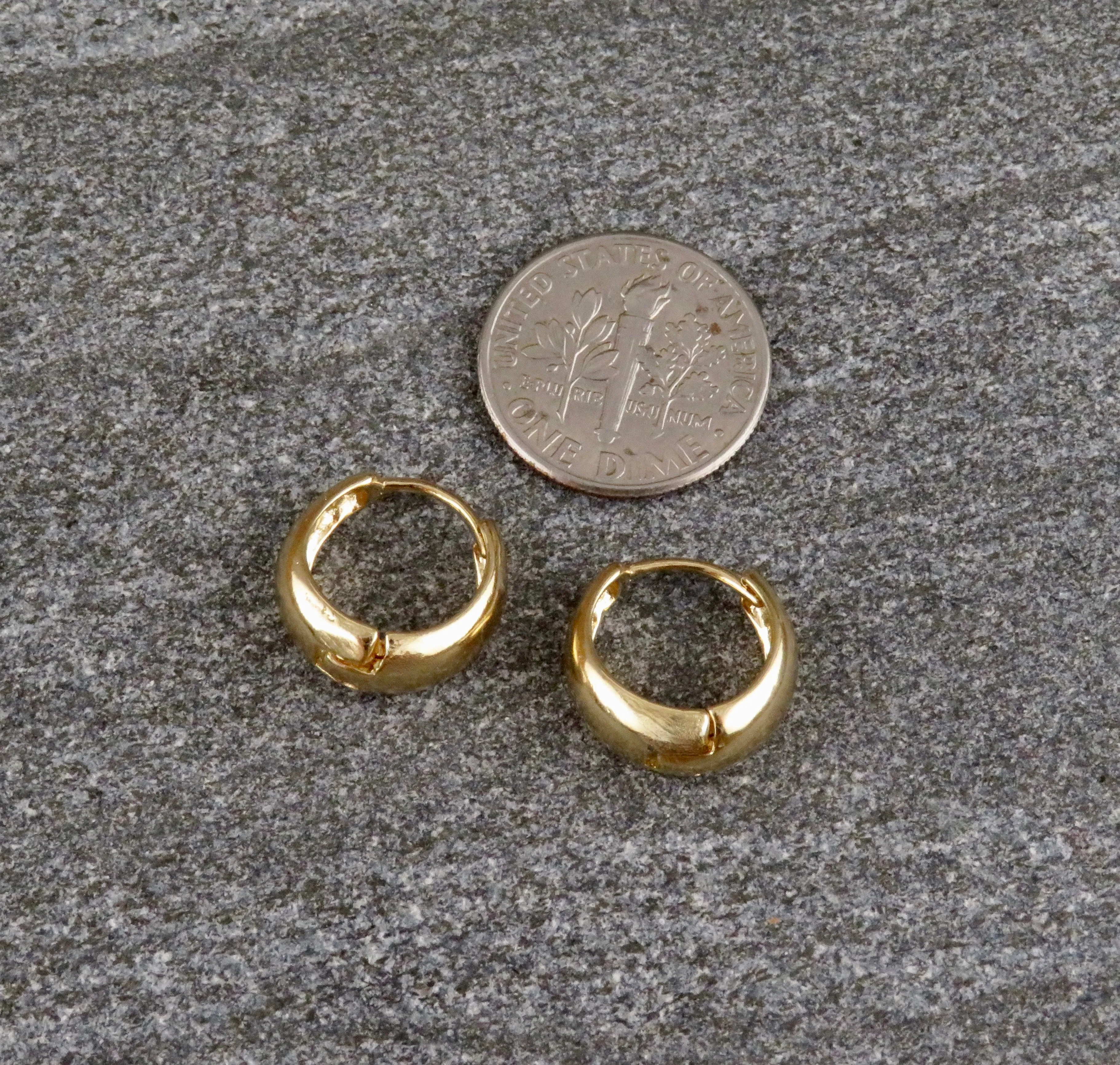 Gold Filled Tapered Hoops - Small