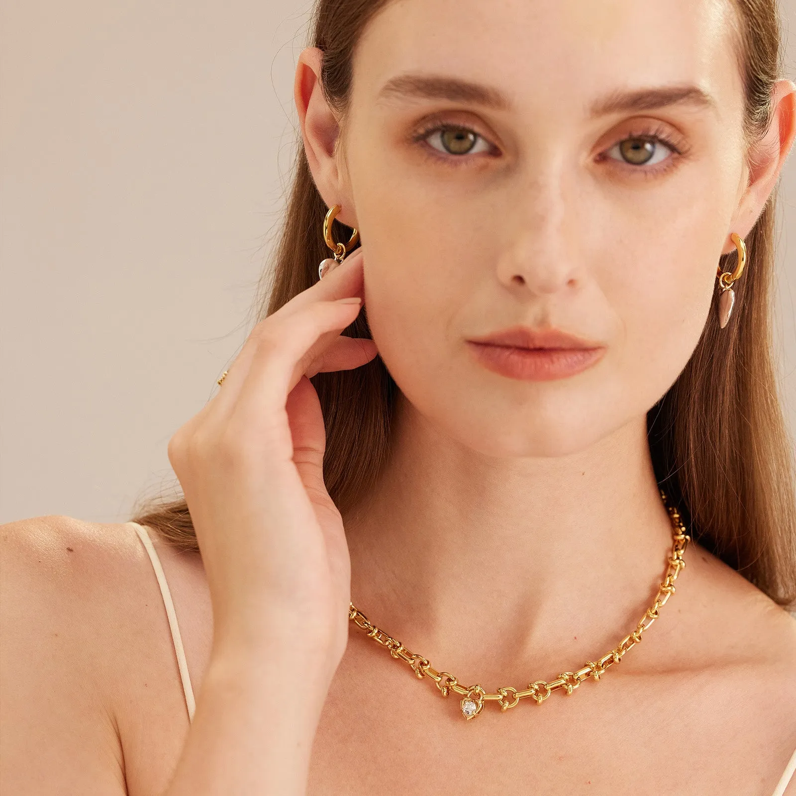 Heart Diamond Chain Necklace