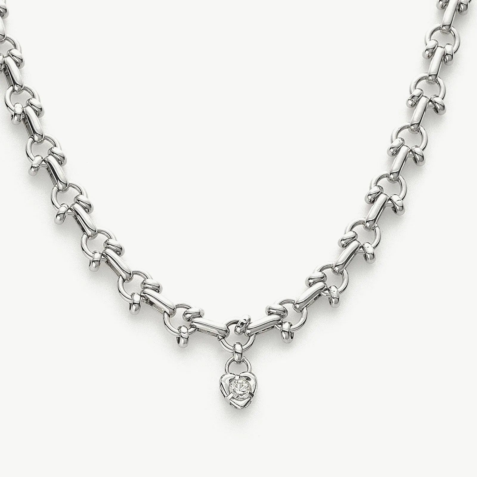 Heart Diamond Chain Necklace