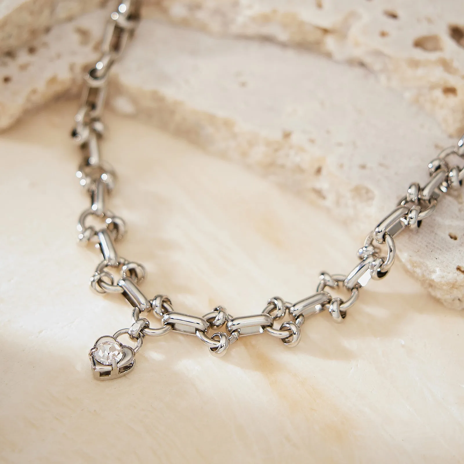 Heart Diamond Chain Necklace