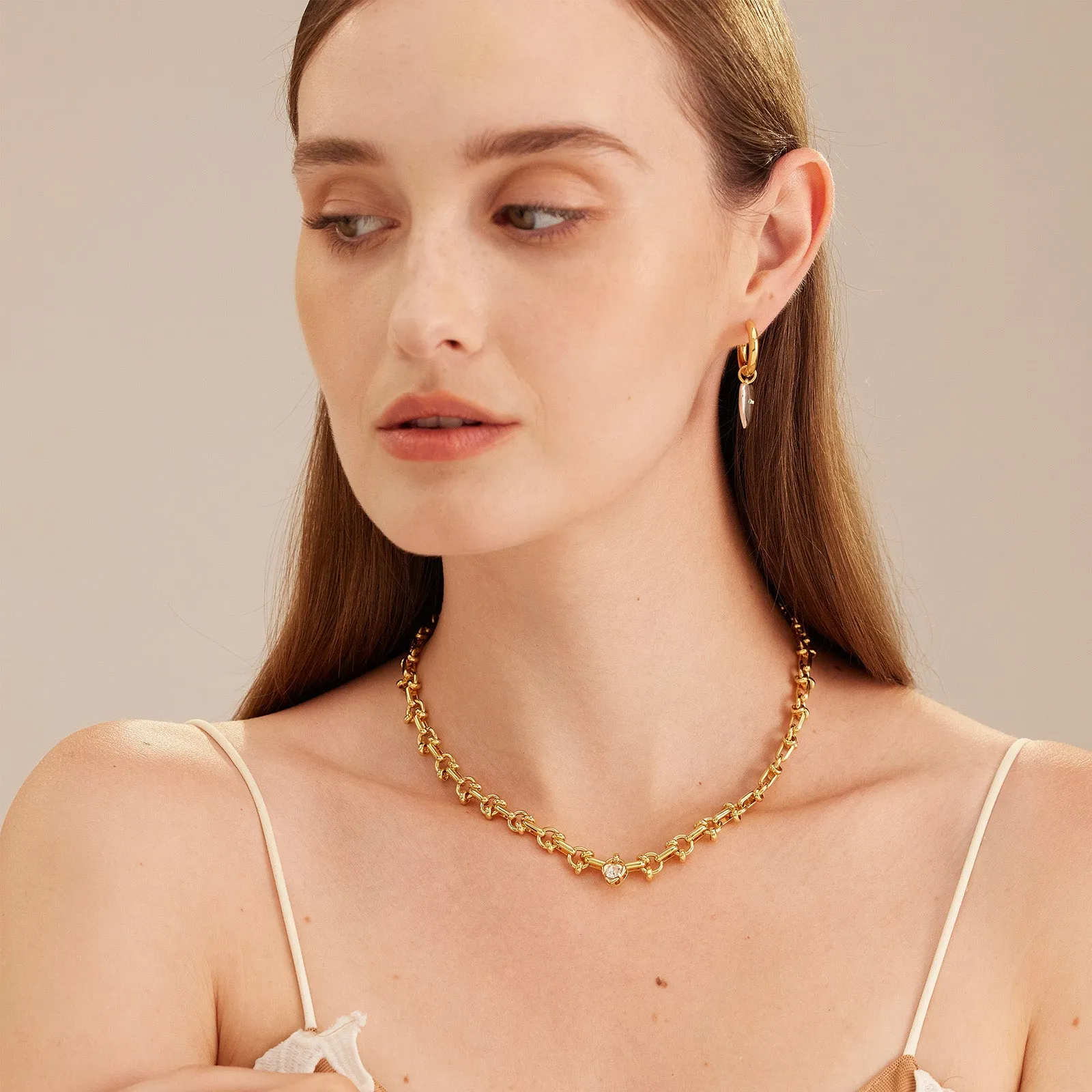 Heart Diamond Chain Necklace