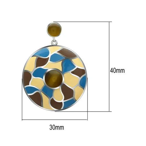 IP Light Black (IP Gun) Stainless Steel Earrings with Top Grade Crystal in Jet for Women Jet Stone Color Style TK2816