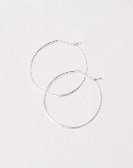 Large Silver Full Circle Hoop