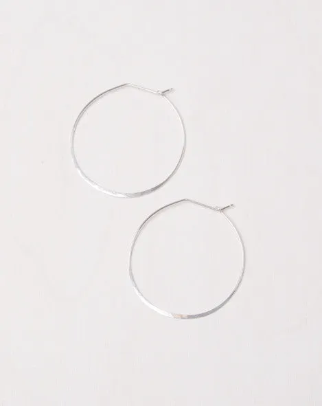 Large Silver Full Circle Hoop