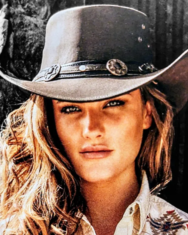 LEATHER WESTERN HAT HUCK