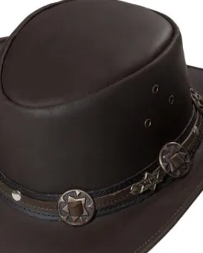 LEATHER WESTERN HAT HUCK