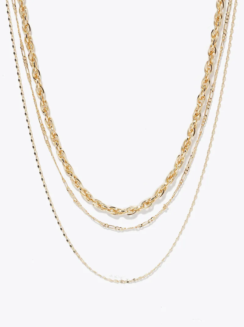Mixed Chain Layered Necklace