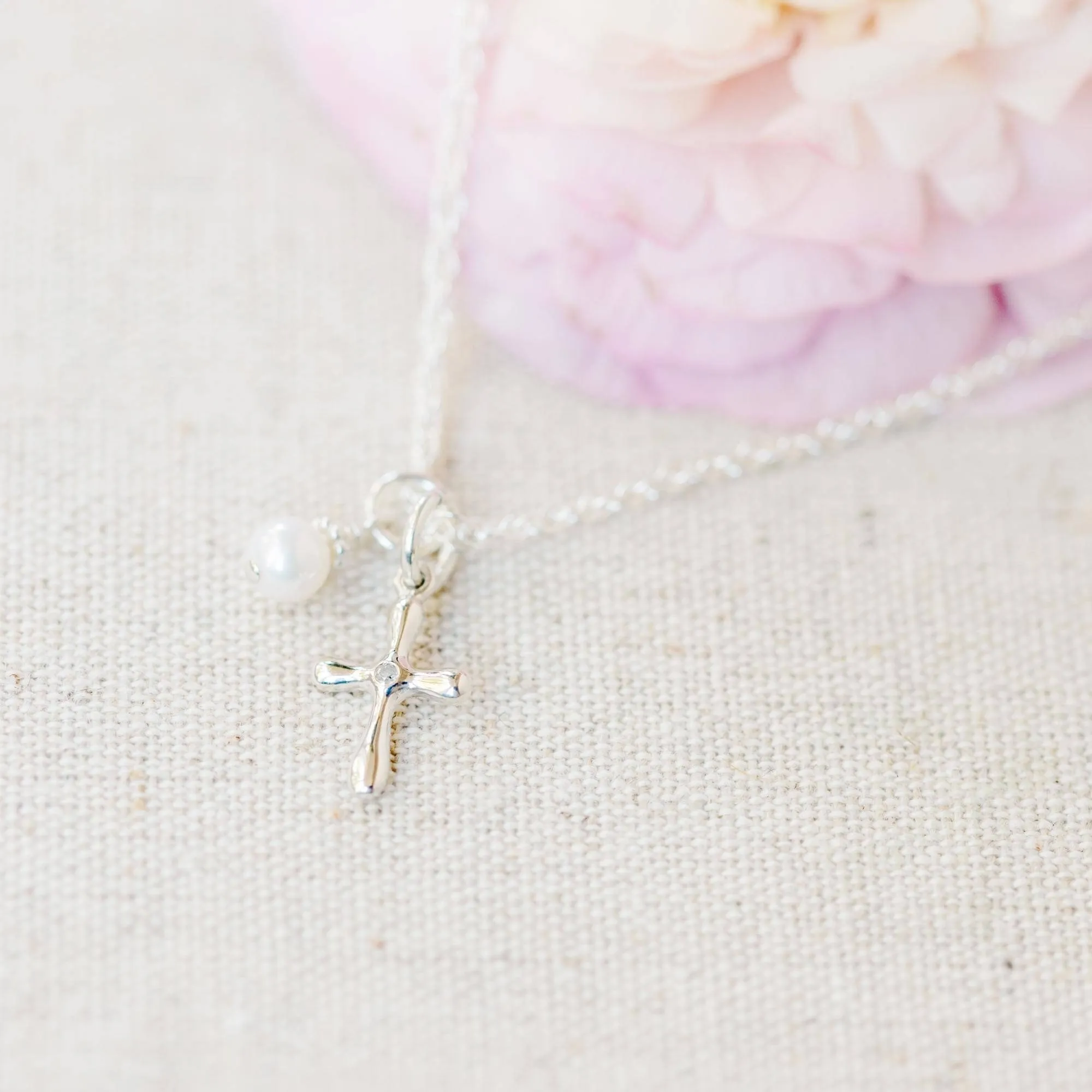 My First Diamond Cross Necklace
