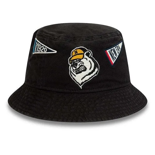 NEW ERA HERITAGE ALL OVER PATCH BUCKET HAT