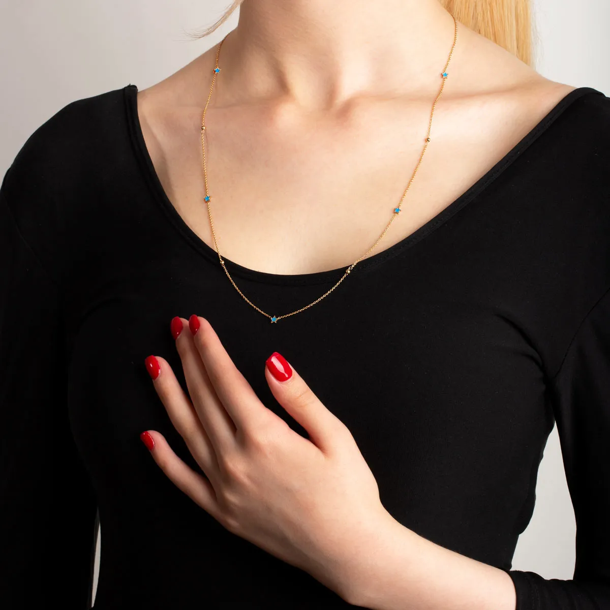 Orb and Star Chain Necklace
