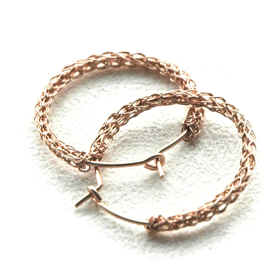 Rose Gold hoop earrings , medium hoops