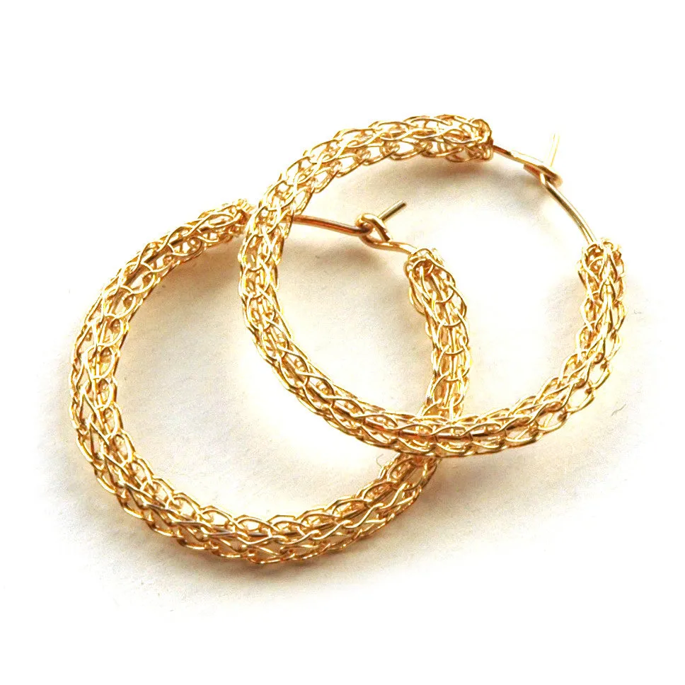 Rose Gold hoop earrings , medium hoops
