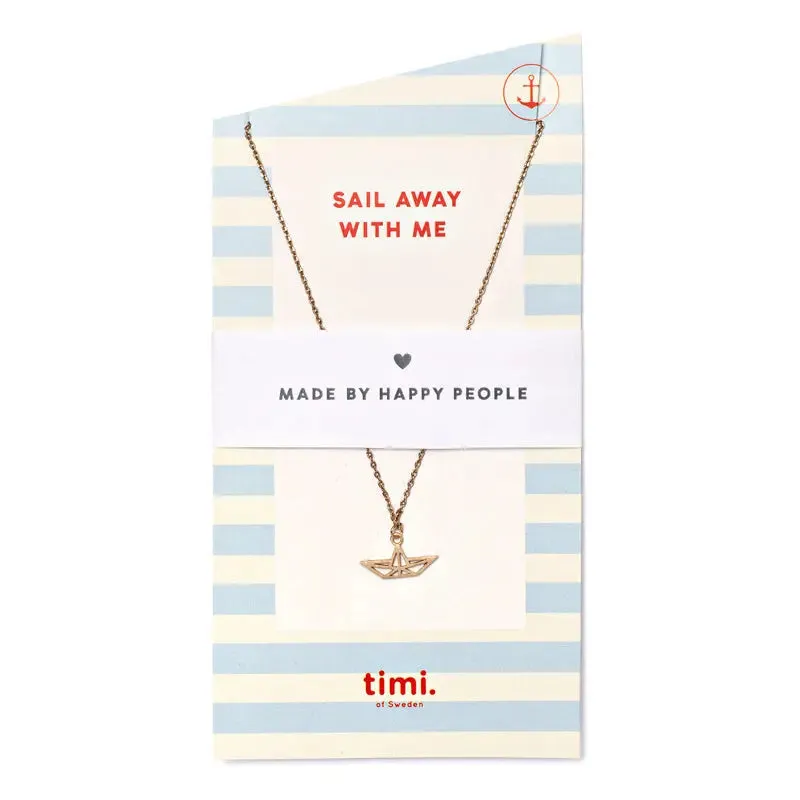 Sail away with me Boat Necklace