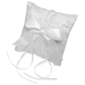 Satin Ring Cushion - Lace Trim