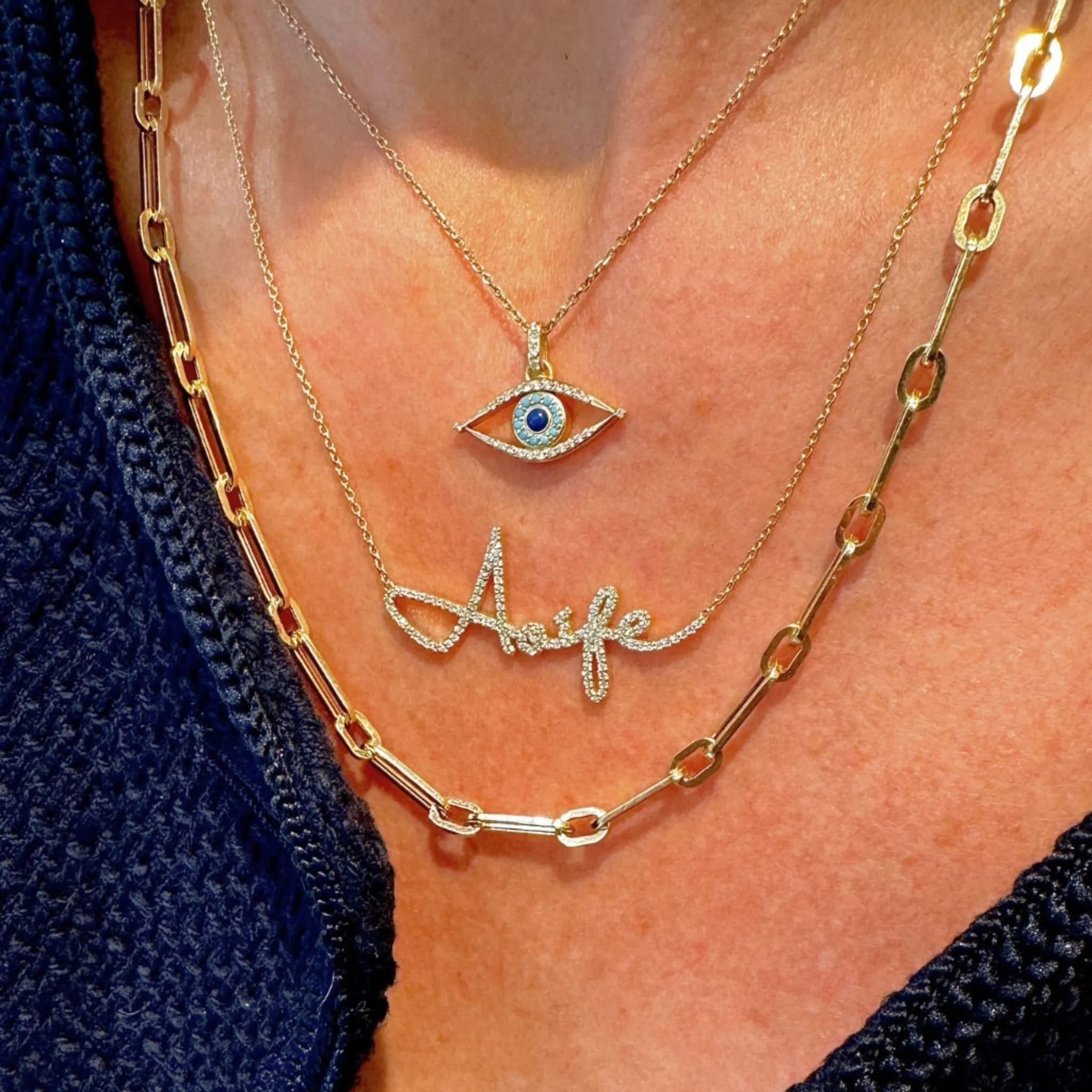 Script Diamond Name Necklace