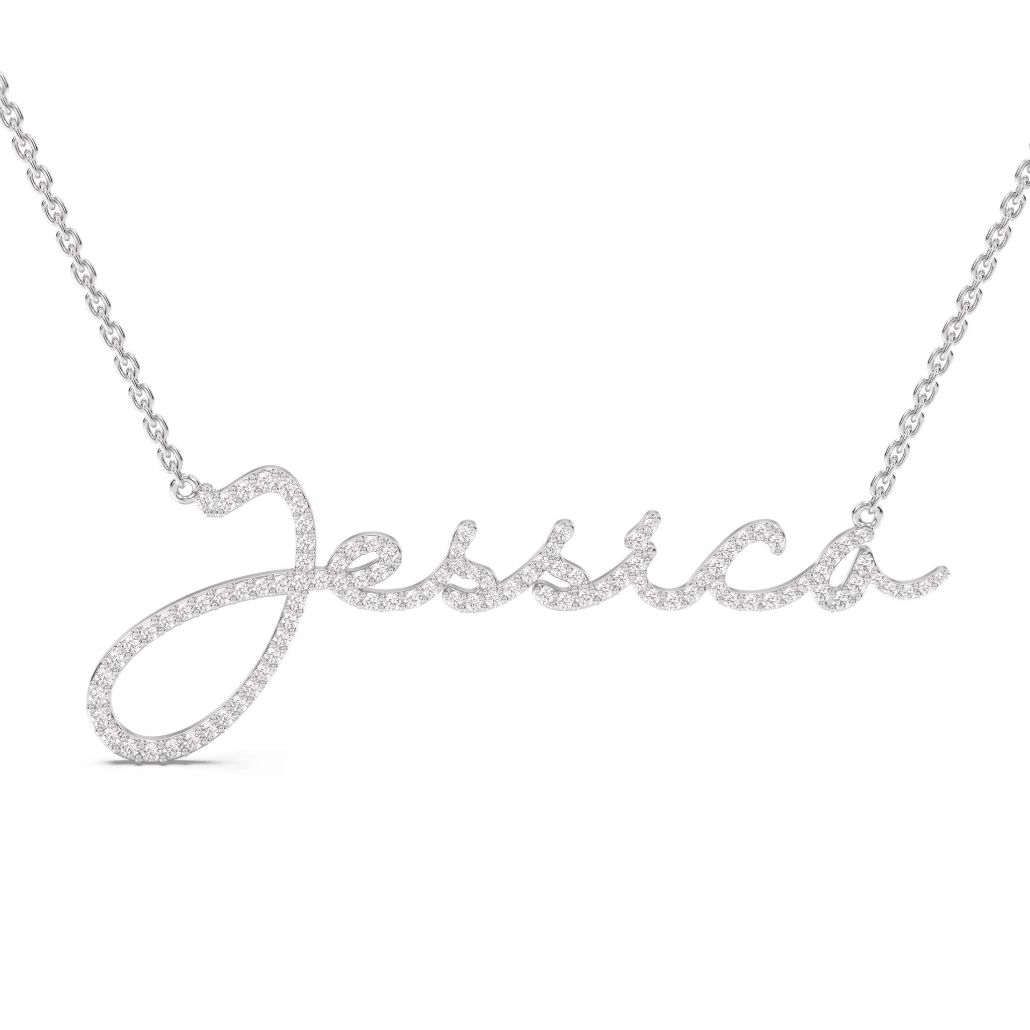 Script Diamond Name Necklace
