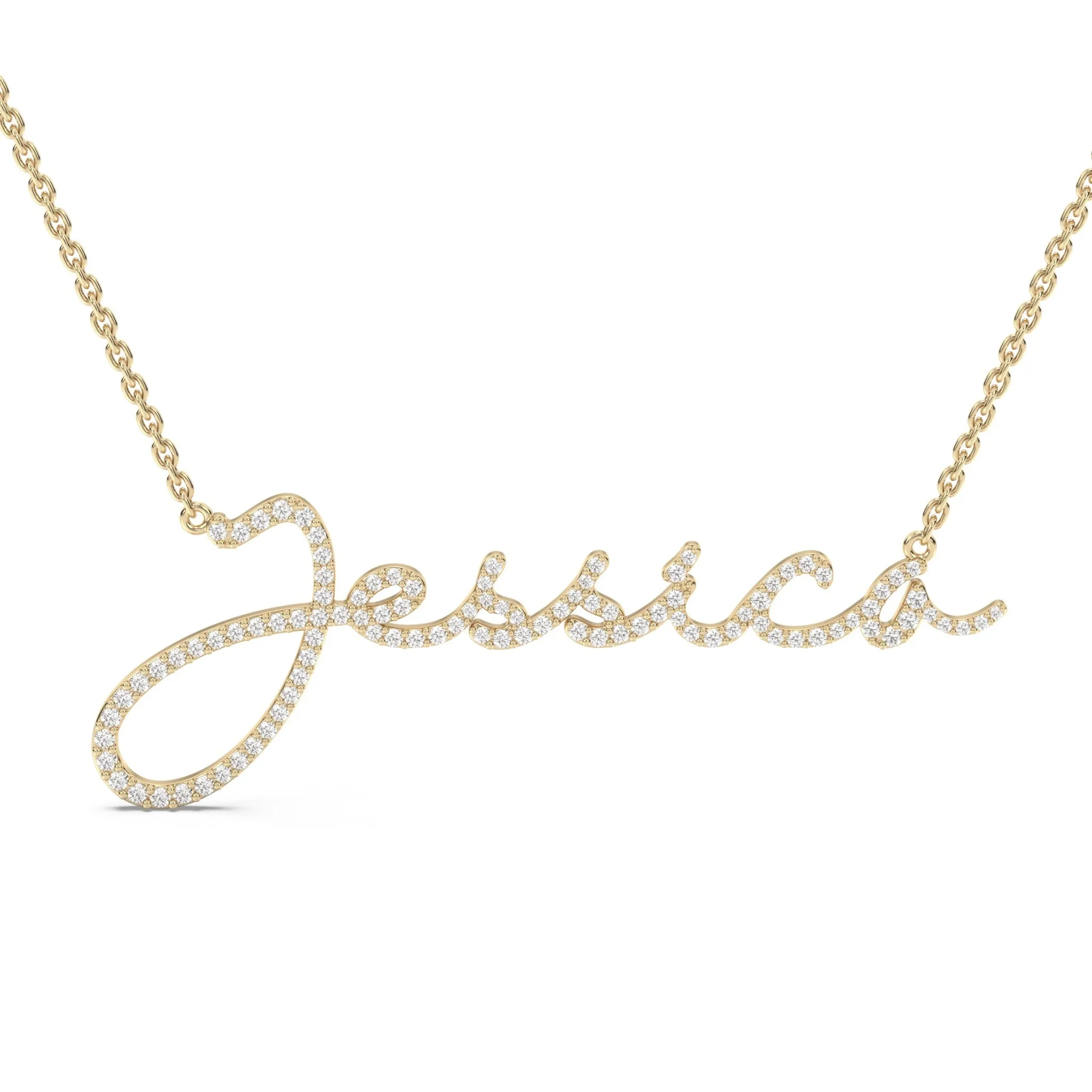 Script Diamond Name Necklace