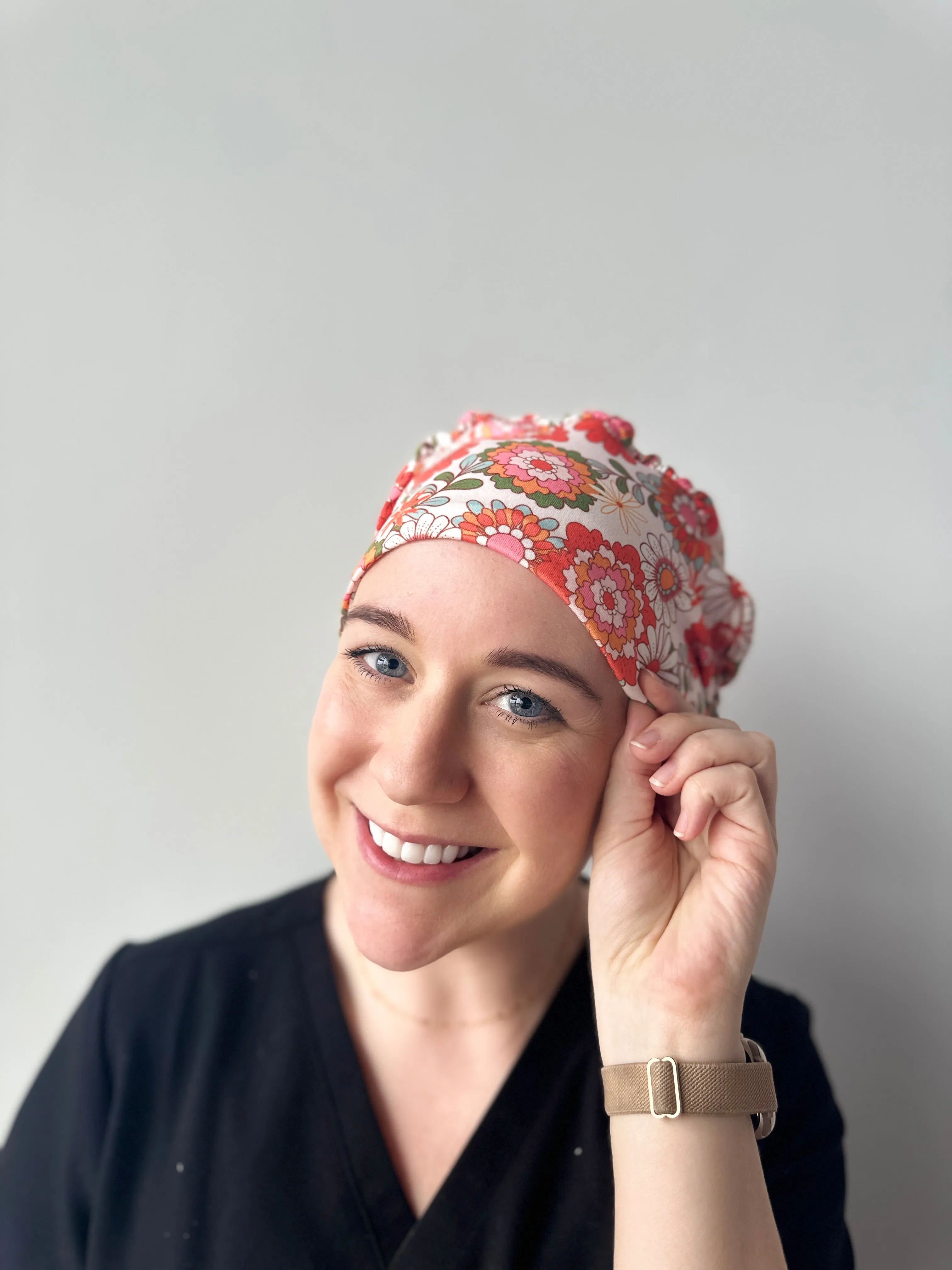 Scrub Hat - Flower Burst