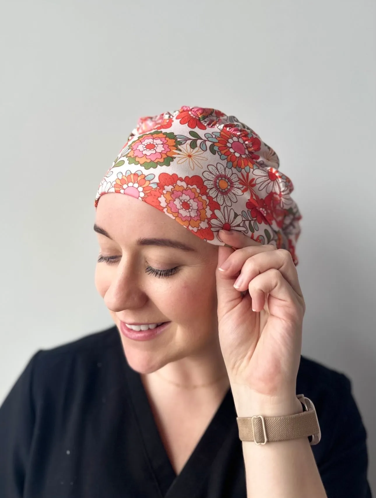 Scrub Hat - Flower Burst