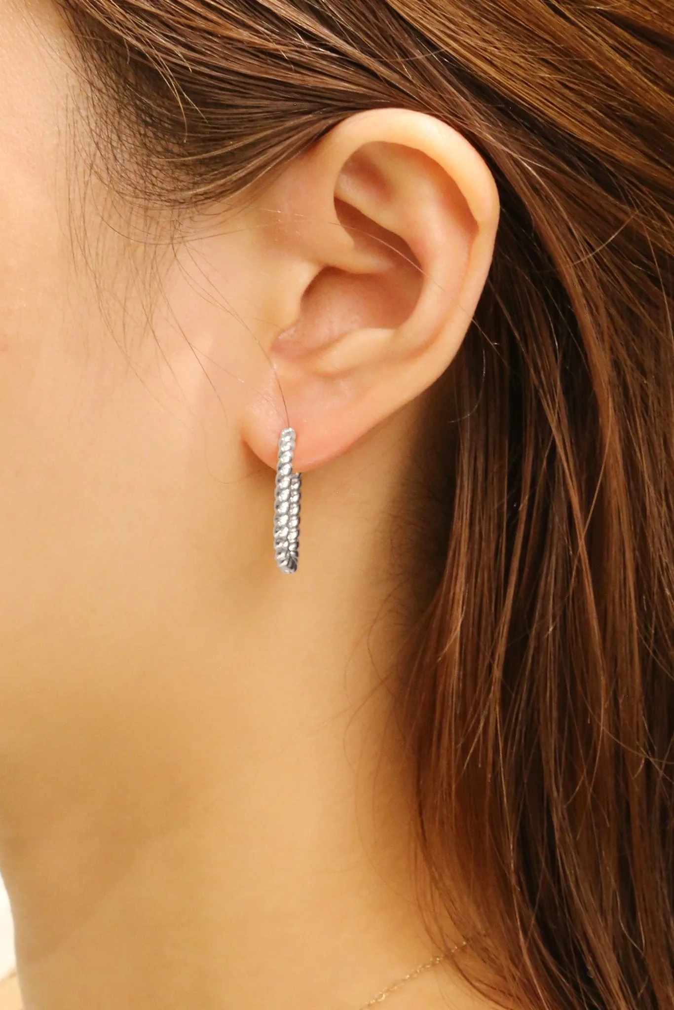 SJE310288 14K Dipped Twist Square Hoop Earrings