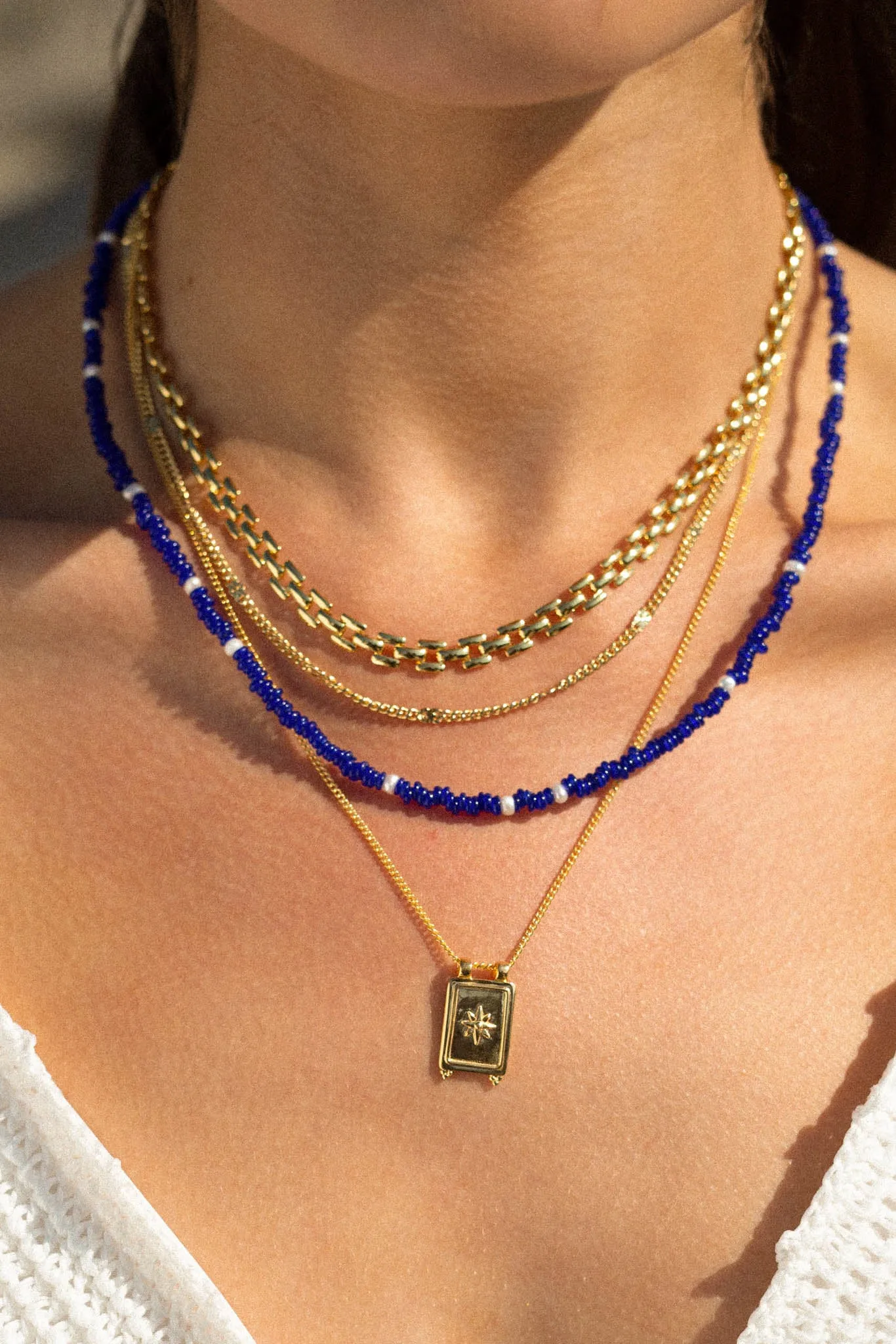 Star gazing necklace gold plated