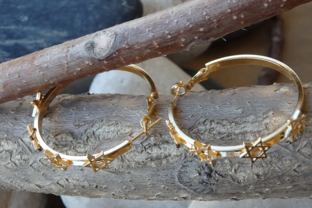 Star of David Hoop Earrings