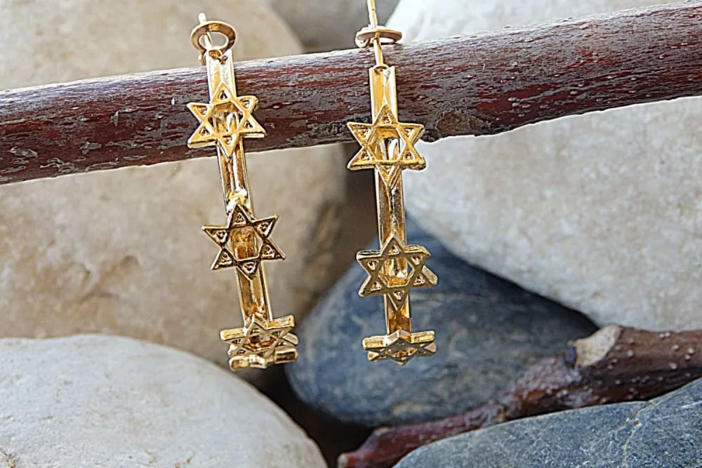 Star of David Hoop Earrings