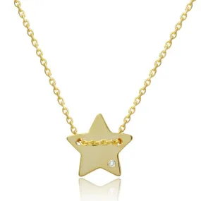 Star Shaped Necklace with CZ