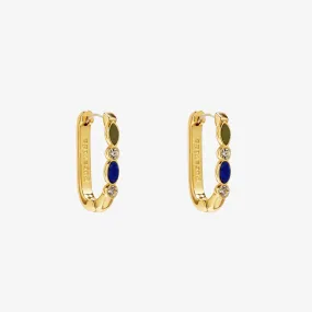 Stone Hoop Earrings