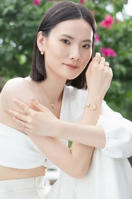 TRACEY CHEN | EARRINGS | 天然翡翠琺瑯環形耳飾 (白金-紫色)