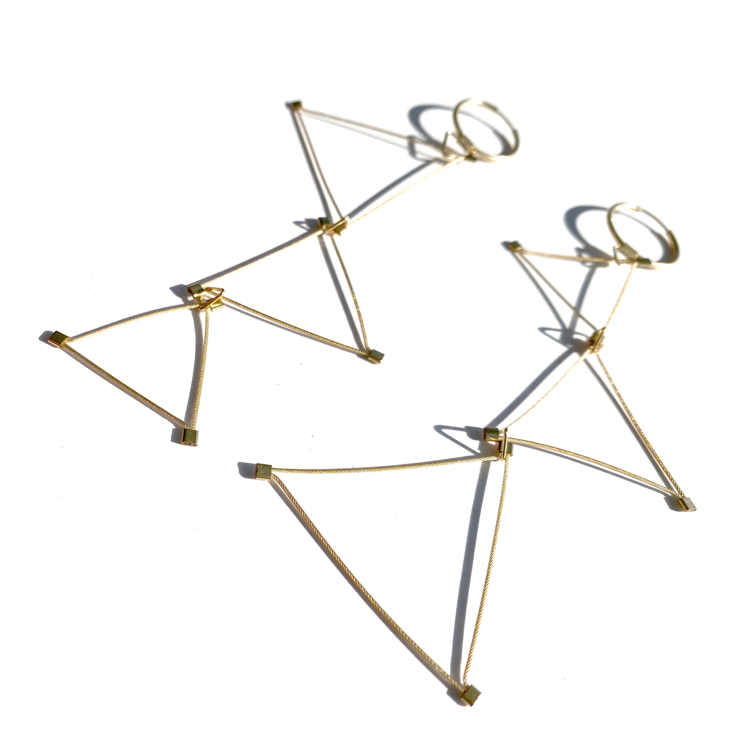 Triangle Dangle Hoop Earrings