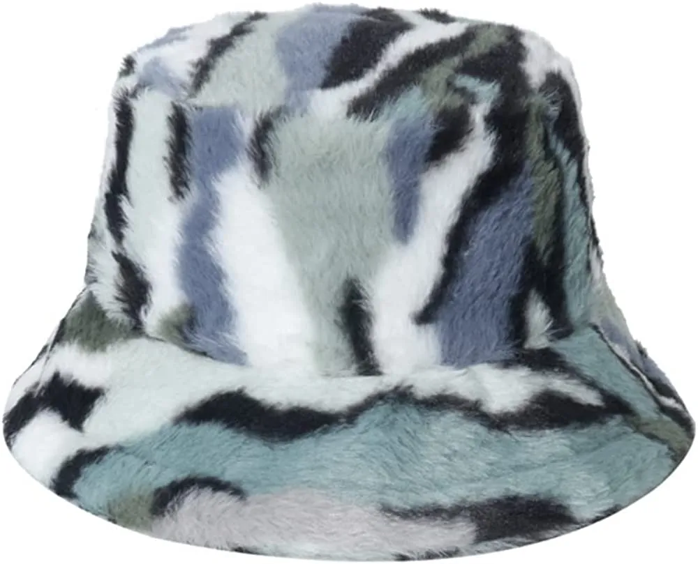 Warm Bucket Hat Plaid Fisherman Hat