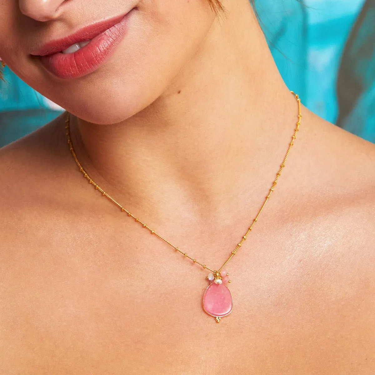 Willow Pink Jade Necklace